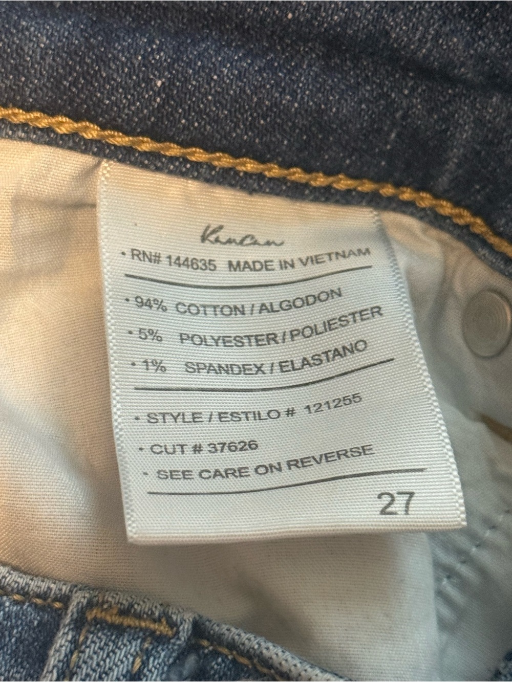 KanCan Medium Blue Washed Distressed Ankle Jeans - Picture 3 of 3